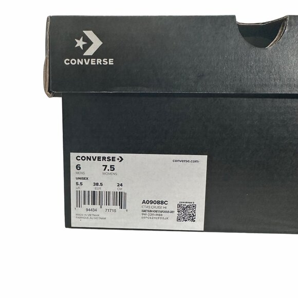 ⭐Converse Chuck Taylor All Star Women shoes Sz 7.5 Cruise Egret HI Suede A09088C - Picture 9 of 10